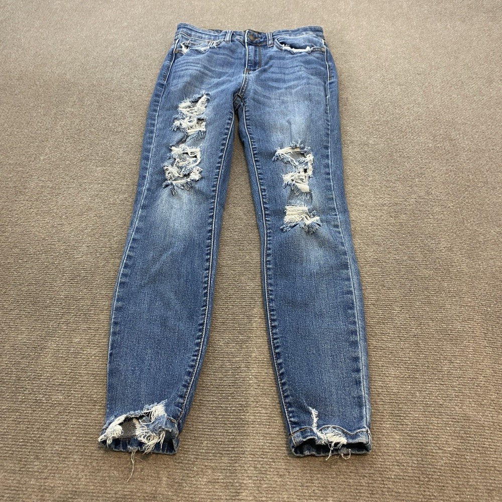 Judy‎ Blue Jeans Womens 3/26 Skinny Fit Stretch Distressed Denim JB82147MD